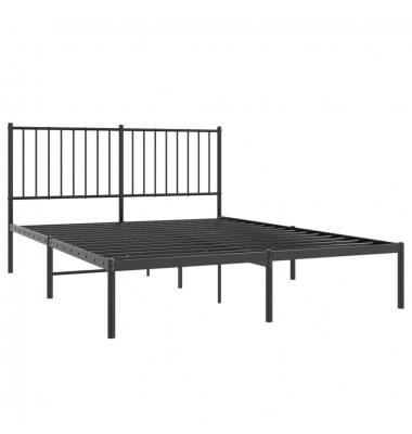  Metalinis lovos rėmas su galvūgaliu, juodos spalvos, 140x190cm - Lovos - 4