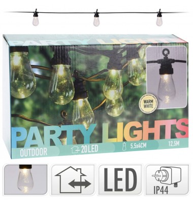 ProGarden LED vakarėlių apšvietimo rinkinys, 20 lempučių, 12V - Kalėdinis apšvietimas - 1
