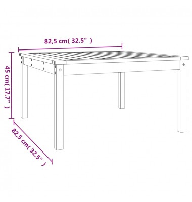  Sodo stalas, 82,5x82,5x45cm, pušies medienos masyvas - Lauko stalai, staliukai - 8