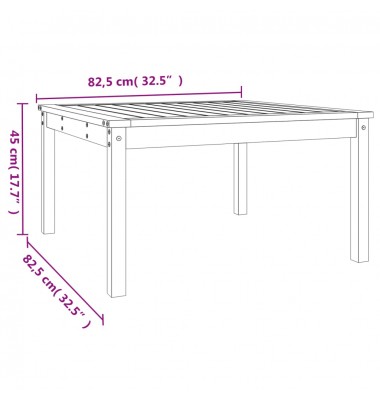  Sodo stalas, baltas, 82,5x82,5x45cm, pušies medienos masyvas - Lauko stalai, staliukai - 8