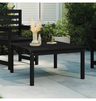  Sodo stalas, juodas, 82,5x82,5x45cm, pušies medienos masyvas - Lauko stalai, staliukai - 1
