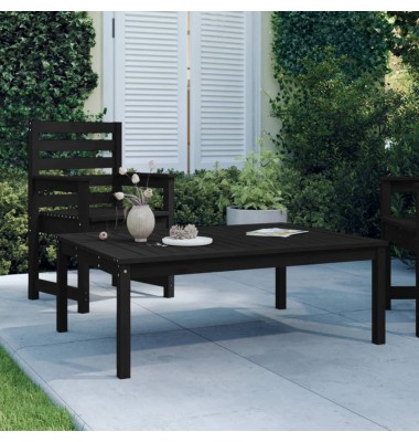  Sodo stalas, juodas, 121x82,5x45cm, pušies medienos masyvas - Lauko stalai, staliukai - 1