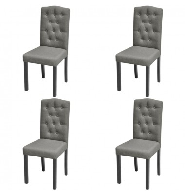  Valgomojo kėdės, 4vnt., pilkos, audinys - Valgomojo Kėdės - 1