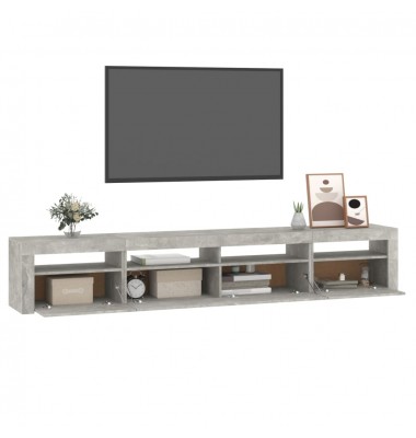  TV spintelė su LED apšvietimu, betono pilka, 240x35x40cm - TV spintelės - 6
