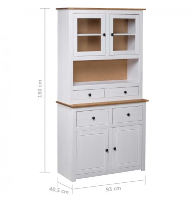  Komoda Panama, baltos sp., 93x40,5x180cm, pušies med. masyvas - Biuro spintos, spintelės - 7