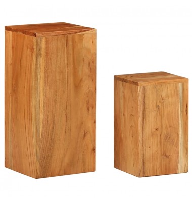  Šoniniai staliukai, 2vnt., akacijos medienos masyvas - Žurnaliniai staliukai - 1