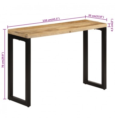  Konsolinis staliukas, 110x35x76cm, mango medienos masyvas - Žurnaliniai staliukai - 8