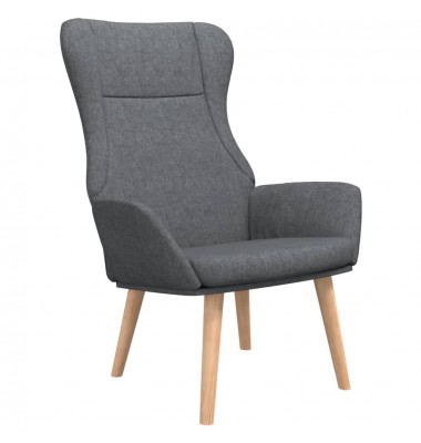 Poilsio kėdė, tamsiai pilkos spalvos, audinys - Foteliai, krėslai - 2
