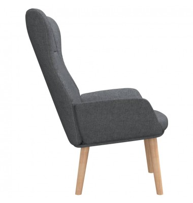  Poilsio kėdė, tamsiai pilkos spalvos, audinys - Foteliai, krėslai - 4