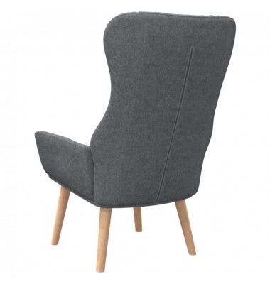 Poilsio kėdė, tamsiai pilkos spalvos, audinys - Foteliai, krėslai - 5