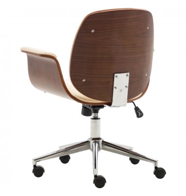  Biuro kėdė, kreminės sp., išlenkta mediena ir dirbtinė oda - Biuro kėdės - 3