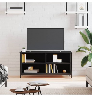  Televizoriaus spintelė, juoda, 100x40x50cm, apdirbta mediena - TV spintelės - 1