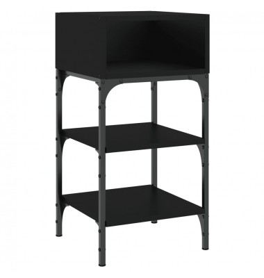 Naktinis staliukas, juodas, 35x34,5x70cm, apdirbta mediena - Naktinės spintelės - 2