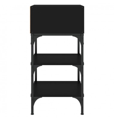  Naktinis staliukas, juodas, 35x34,5x70cm, apdirbta mediena - Naktinės spintelės - 5
