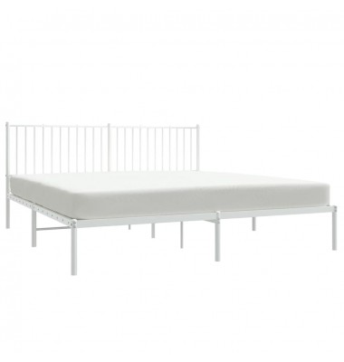  Metalinis lovos rėmas su galvūgaliu, baltos spalvos, 180x200cm - Lovos - 3