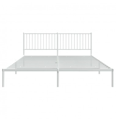  Metalinis lovos rėmas su galvūgaliu, baltos spalvos, 180x200cm - Lovos - 5