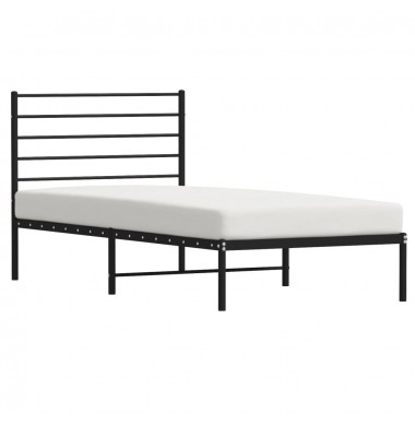  Metalinis lovos rėmas su galvūgaliu, juodos spalvos, 90x200cm - Lovos - 4