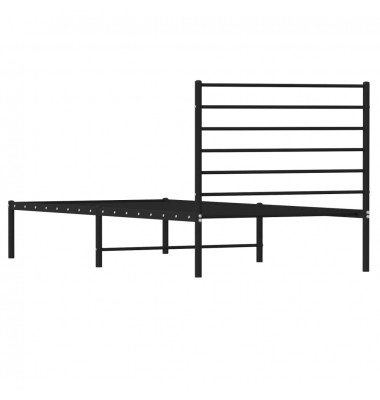  Metalinis lovos rėmas su galvūgaliu, juodos spalvos, 90x200cm - Lovos - 8