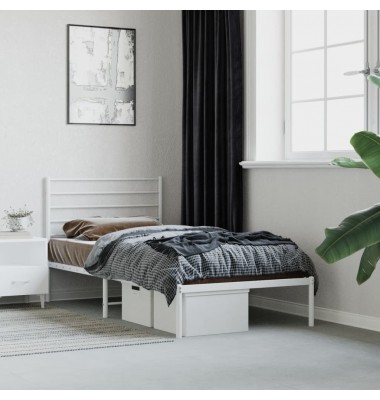  Metalinis lovos rėmas su galvūgaliu, baltas, 90x190cm - Lovos - 1