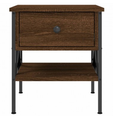  Naktinis staliukas, rudas ąžuolo, 40x42x45cm, apdirbta mediena - Naktinės spintelės - 5