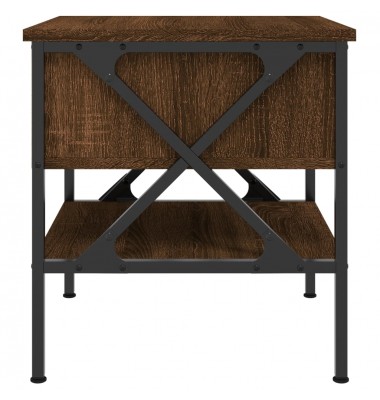  Naktinis staliukas, rudas ąžuolo, 40x42x45cm, apdirbta mediena - Naktinės spintelės - 7
