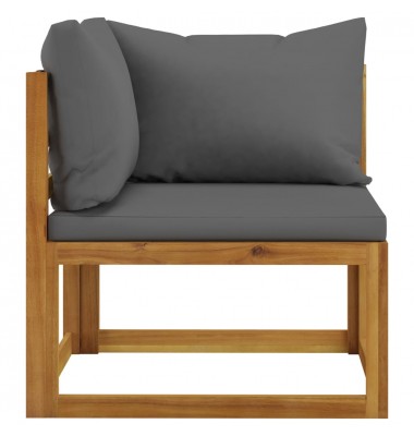  Sodo baldų komplektas su pagalvėmis, 4 dalių, akacijos masyvas - Lauko baldų komplektai - 6
