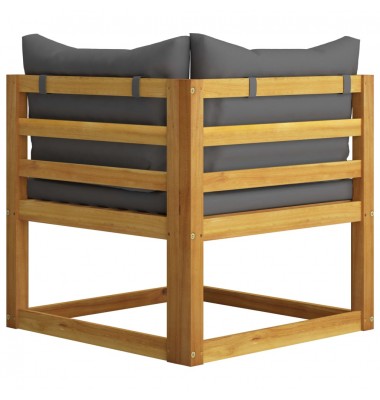  Sodo baldų komplektas su pagalvėmis, 4 dalių, akacijos masyvas - Lauko baldų komplektai - 7