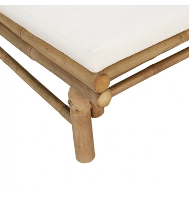  Sodo komplektas su kreminėmis pagalvėlėmis, 3 dalių, bambukas - Lauko baldų komplektai - 6