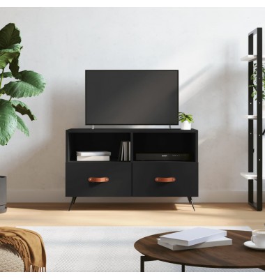  Televizoriaus spintelė, juodos spalvos, 80x36x50cm, mediena - TV spintelės - 1