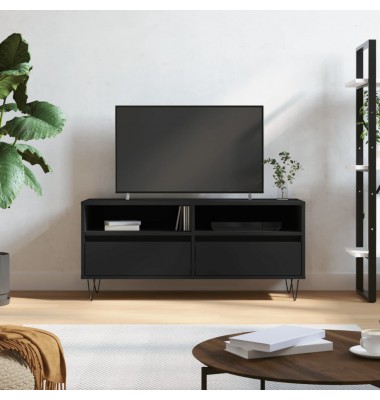  Televizoriaus spintelė, juoda, 100x34,5x44,5cm, mediena - TV spintelės - 1
