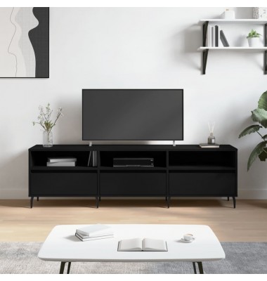  Televizoriaus spintelė, juoda, 150x30x44,5cm, apdirbta mediena - TV spintelės - 1
