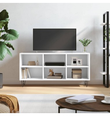  Televizoriaus spintelė, balta, 103,5x30x50cm, apdirbta mediena - TV spintelės - 1