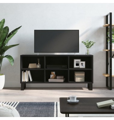  Televizoriaus spintelė, juoda, 103,5x30x50cm, apdirbta mediena - TV spintelės - 1