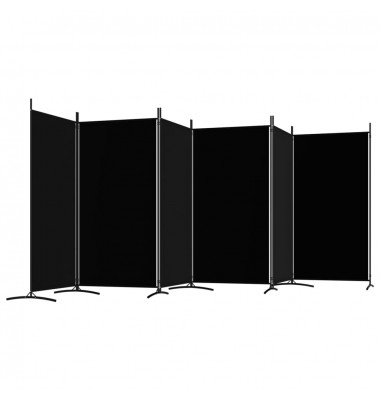  Kambario pertvara, 6 dalių, juodos spalvos, 520x180cm, audinys - Kambario pertvaros - 5