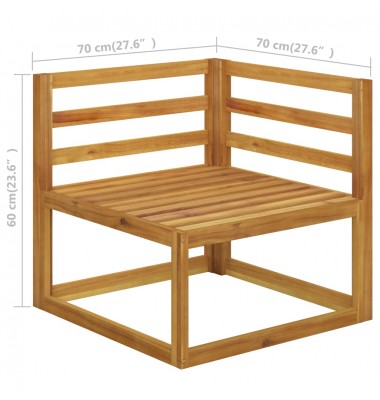  Sodo baldų komplektas su pagalvėmis, 6 dalių, kreminis, akacija - Lauko baldų komplektai - 10