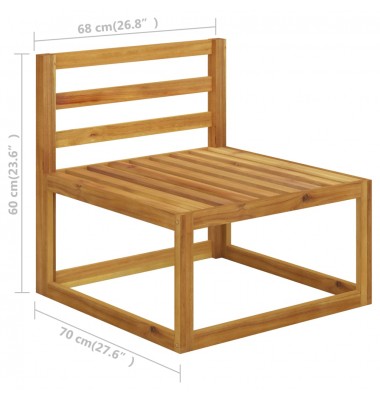  Sodo baldų komplektas su pagalvėmis, 6 dalių, kreminis, akacija - Lauko baldų komplektai - 11
