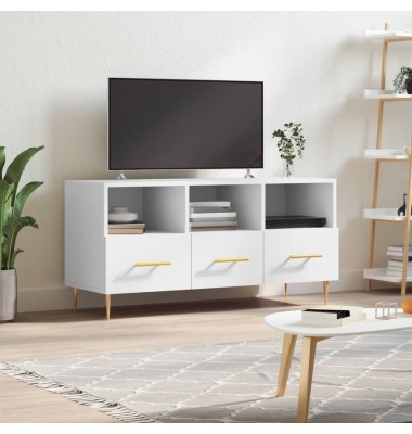  Televizoriaus spintelė, balta, 102x36x50cm, apdirbta mediena - TV spintelės - 1