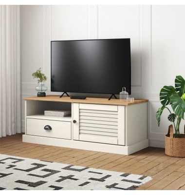  Televizoriaus spintelė VIGO, balta, 106x40x40cm, pušies masyvas - TV spintelės - 1