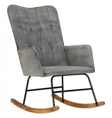  Supama kėdė, pilkos spalvos, drobė, vintažinio dizaino - Supamos kėdės - 1