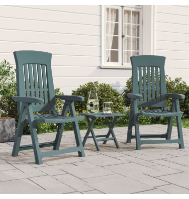  Atlošiamos sodo kėdės, 2vnt., žalios spalvos, PP - Lauko kėdės - 1