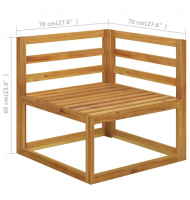  Sodo baldų komplektas su pagalvėmis, 4 dalių, kreminis, akacija - Lauko baldų komplektai - 10