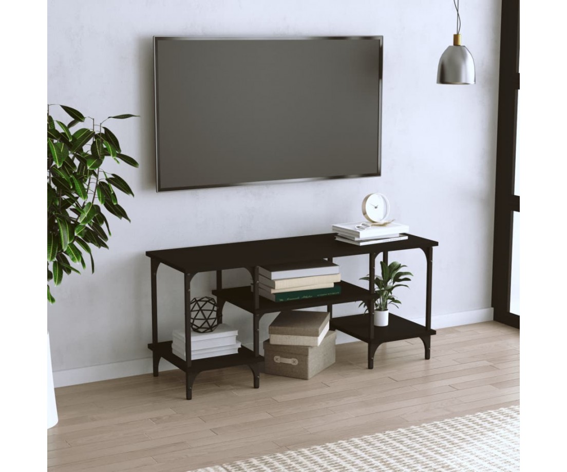 Televizoriaus spintelė, juodos spalvos, 102x35x45,5cm, mediena - TV spintelės - 1 Televizoriaus spintelė, juodos spalvos, 102x35x45,5cm, mediena - TV spintelės - 1