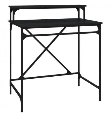  Rašomasis stalas, juodas, 80x50x90cm, apdirbta mediena/geležis - Rašomieji stalai - 2