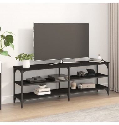  Televizoriaus spintelė, juoda, 140x30x50cm, apdirbta mediena - TV spintelės - 1