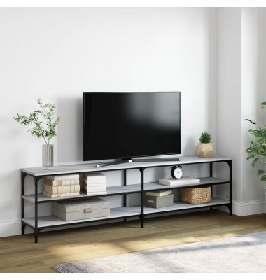  Televizoriaus spintelė, pilka, 180x30x50cm, mediena ir metalas - TV spintelės - 1