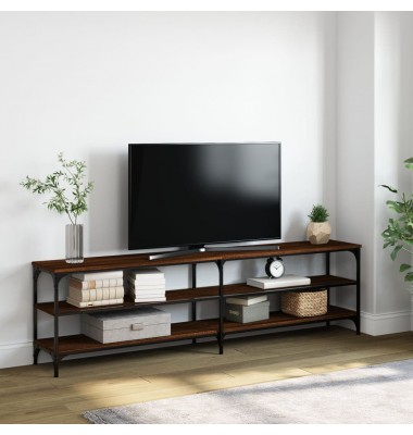  Televizoriaus spintelė, ruda, 180x30x50cm, mediena ir metalas - TV spintelės - 1