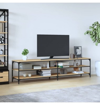  Televizoriaus spintelė, ąžuolo, 200x30x50cm, mediena ir metalas - TV spintelės - 1