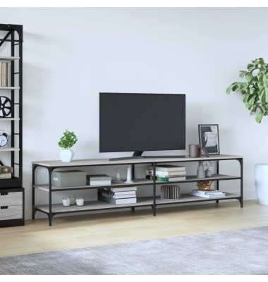  Televizoriaus spintelė, pilka, 200x30x50cm, mediena ir metalas - TV spintelės - 1