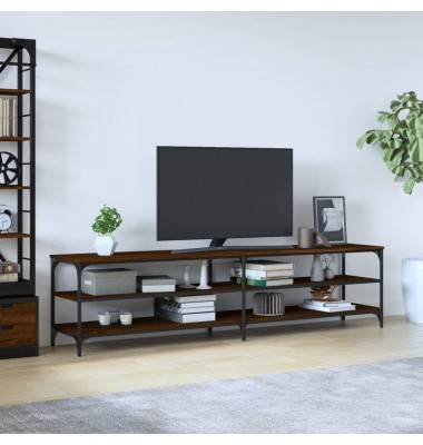  Televizoriaus spintelė, ruda, 200x30x50cm, mediena ir metalas - TV spintelės - 1