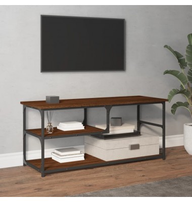 TV spintelė, ruda ąžuolo, 103x38x46,5cm, mediena/plienas - TV spintelės - 1